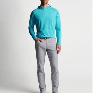 New Men's Peter Millar Pine Performance Hoodie in Surfboard